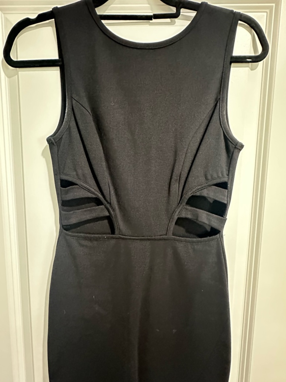 Windsor Black Sleeveless Cutout Bodycon Mini Dress